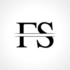 FS letter Type Logo Design vector Template. Abstract Letter FS logo Design