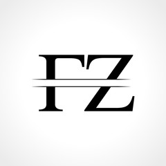 FZ letter Type Logo Design vector Template. Abstract Letter FZ logo Design