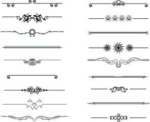 dividers and border, vector illustration