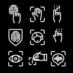 biometric identification icons