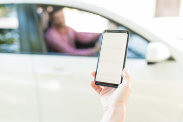 Closeup Of Woman Using Smartphone