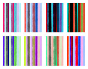 Set of Bright vertical colorful lined pages. Textured striped template for diary, background for notebook or notepad. Elements for scrapbooking and holiday wrapping paper.