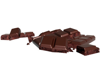 3d render of chocolate