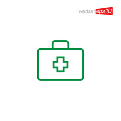 First Aid Kit Icon Design Vector