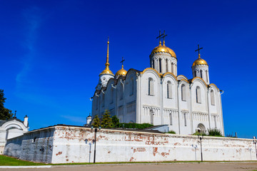 Dormition Cathedral (Assumption Cathedral) in Vladimir, Russia. Golden ring of Russia