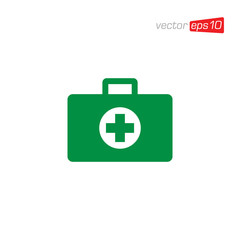 First Aid Kit Icon Design Vector