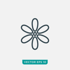 Flower Icon Design, Vector EPS10