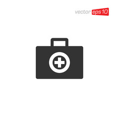First Aid Kit Icon Design Vector