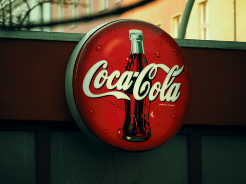 Advertisement: Coca Cola Logo In Berlin, Germany