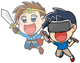VR 遊ぶ　ゲーム　かわいい　子供