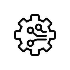 Automation icon vector. Thin line sign. Isolated contour symbol illustration