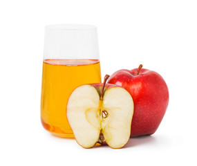 Apple and glass of juice