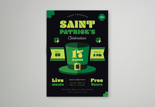 Saint Patrick Celebration Flyer Layout