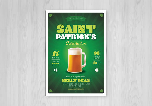Saint Patrick Celebration Flyer Layout