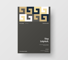 Amazing business presentation vector A4 vertical orientation front page mock up. Modern corporate report cover abstract geometric illustration design layout. Company identity brochure template.