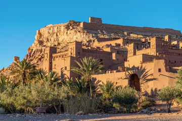 Fototapeta na wymiar Panoramic view of clay town Ait Ben Haddou, Morocco
