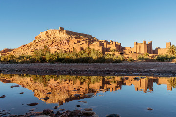 Fototapeta na wymiar Panoramic view of clay town Ait Ben Haddou, Morocco