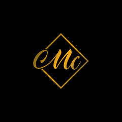 Fototapeta na wymiar Luxury Letter MC logo design vector
