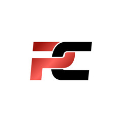 Letter PC logo design vector