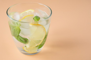 basil lemonade refresh drink for summer