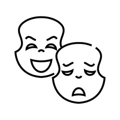 Acting lesson line icon. Acting lesson concept outline vector, symbol, sign, linear illustration.