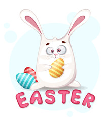 Cute Easter Rabbit cartoon character