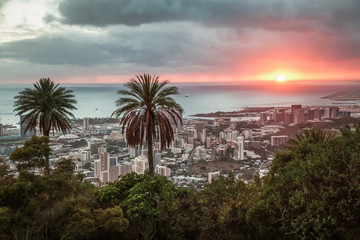 Fototapeta na wymiar Skyline of Honolulu