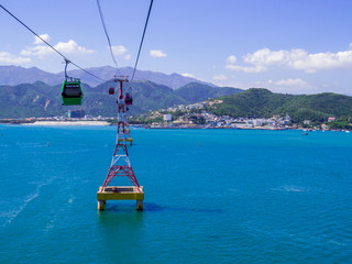 View of the Vinpearl Cable Car in Nha Trang, Vietnam