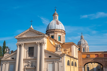Fototapeta na wymiar The church of San Rocco in Rome, Italy.