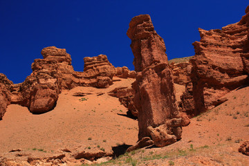 Fototapeta na wymiar The biggest Canyon in Kazakhstan - Charyn