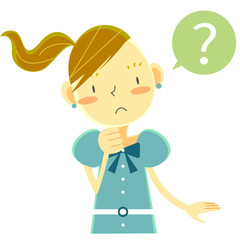 女の子　はてな