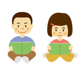 絵本を読む子供　セット