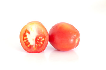 Isolated of Fresh tomatoes on white background