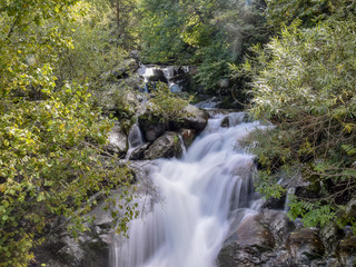 mountain river waterfall