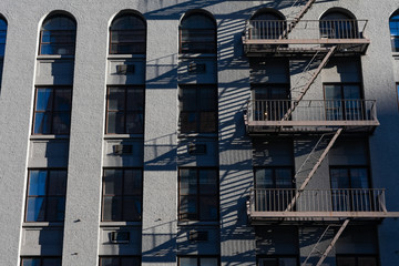 Skyscraper with a Fire Escape in Chelsea New York City