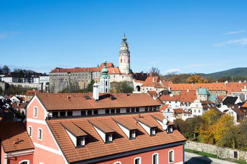 Fototapeta premium Český Krumlov Skyline, Czech Republic (Czechia)
