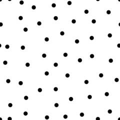 Black dot seamless pattern. Abstract Random scattered small dots isolated on white background. Vector black and white rough polka dot pattern for print