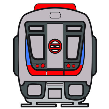 Metro white background logo in the capital city
