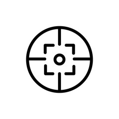Army sight icon vector. Thin line sign. Isolated contour symbol illustration