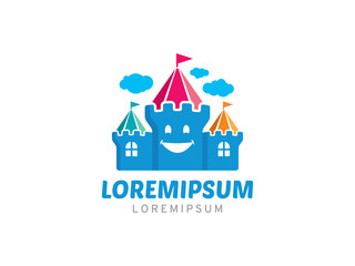 Obraz premium Castle logo symbol or icon template