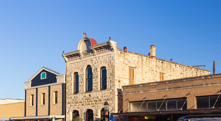 Historical downtown small town Kerrville in the Texas hill country
