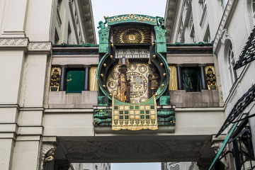 Ankeruhr clock on the square  Hoher Markt in Vienna.