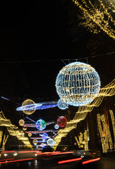 illumination in the night city