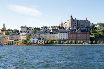 Fototapeta na wymiar View of Sodermalm a district and island in central Stockholm, Sweden