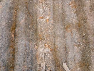  Rocky soil of the North Caucasus with stripes of rock. Background image.