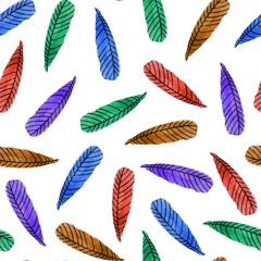 Multicolor leaves falling