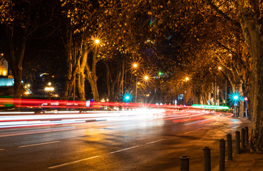 illumination in the night city