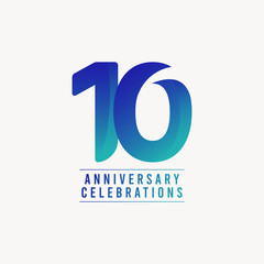 10 Years Anniversary Celebrations Vector Template Design Illustration