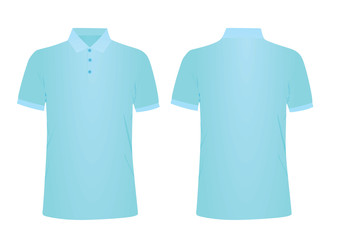 Blue polo t shirt. vector illustration