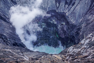 Crater of the active volcano Bromo